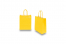 Paper carrier bags with twisted handles - yellow, 180 x 80 x 220 mm, 90 gsm | PIT Packaging.ie | Bestbuyenvelopes