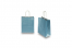 Paper carrier bags with twisted handles - blue metallic, 180 x 80 x 220 mm, 90 gsm | PIT Packaging.ie | Bestbuyenvelopes