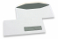 Window envelopes, white, 114 x 229 mm (C5/6), window on right 30 x 100 mm, window position 15 mm from the right side and 20 mm from the bottom, 80 gram, gummed closure | PIT Packaging.ie | Bestbuyenvelopes