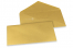 Coloured greeting card envelopes - gold metallic, 110 x 220 mm | PIT Packaging.ie | Bestbuyenvelopes