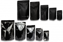 Stand up pouches black | PIT Packaging.ie | Bestbuyenvelopes