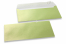 Lime green coloured mother-of-pearl envelopes - 110 x 220 mm | PIT Packaging.ie | Bestbuyenvelopes