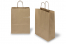 Paper carrier bags with twisted handles - brown striped, 260 x 120 x 350 mm, 90 gsm | PIT Packaging.ie | Bestbuyenvelopes
