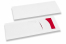 Cutlery bags white with incision + red paper napkin | PIT Packaging.ie | Bestbuyenvelopes
