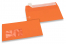 Orange, coloured window envelopes, 110 x 220 mm (DL), window on the left, windowsize 45 x 90 mm, windowposition 20 mm from the left / 15 mm from the bottom, peal and seal closure, 120 gram coloured paper | PIT Packaging.ie | Bestbuyenvelopes