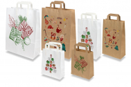 Christmas paper carrier bags
