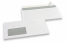 Basic window envelopes, 110 x 220 mm, 80 grs., window left 45 x 90 mm, window position 20 mm from the left side and 15 mm from the bottom, strip closure | PIT Packaging.ie | Bestbuyenvelopes