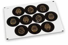 Easter envelope seals - black + golden yellow | PIT Packaging.ie | Bestbuyenvelopes