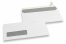 Window envelopes, white, 110 x 220 mm (EA5/6), window on left 30 x 100 mm, window position 15 mm from the left side and 20 mm from the bottom, 80 gram, strip closure | PIT Packaging.ie | Bestbuyenvelopes