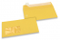 Butter cup yellow, coloured window envelopes, 110 x 220 mm (DL), window on the left, windowsize 45 x 90 mm, windowposition 20 mm from the left / 15 mm from the bottom, peal and seal closure, 120 gram coloured paper | PIT Packaging.ie | Bestbuyenvelopes