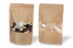 Stand up pouch with window - brown, 180 x 290 x 90 mm, 1000 ml | PIT Packaging.ie | Bestbuyenvelopes