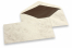 Marbled envelopes - 96 x 181 mm, marbled brown, lined interior brown | PIT Packaging.ie | Bestbuyenvelopes