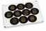 Easter envelope seals - black + golden yellow | PIT Packaging.ie | Bestbuyenvelopes