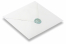 Wax seals - French lily light blue on envelope | PIT Packaging.ie | Bestbuyenvelopes