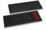 Cutlery bags black with incision + red paper napkin | PIT Packaging.ie | Bestbuyenvelopes