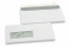 Window envelopes, white, 114 x 229 mm (C5/6), window on left 40 x 110 mm, window position 20 mm from the left side and 24 mm from the bottom, 90 gram, closure with seal strip | PIT Packaging.ie | Bestbuyenvelopes