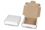Folding shipping boxes - white, 110 x 110 x 28 mm | PIT Packaging.ie | Bestbuyenvelopes