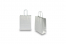 Paper carrier bags with twisted handles - silver, 180 x 80 x 220 mm, 90 gsm | PIT Packaging.ie | Bestbuyenvelopes