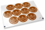 Communion envelope seals - mi primera comunión brown with white wreath | PIT Packaging.ie | Bestbuyenvelopes