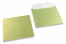 Lime green coloured mother-of-pearl envelopes - 155 x 155 mm | PIT Packaging.ie | Bestbuyenvelopes
