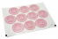 Baptism envelope seals - mi bautizo pink with white wreath | PIT Packaging.ie | Bestbuyenvelopes