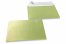 Lime green coloured mother-of-pearl envelopes - 170 x 170 mm | PIT Packaging.ie | Bestbuyenvelopes