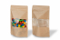 Stand up pouch with window - brown, 160 x 270 x 80 mm, 750 ml | PIT Packaging.ie | Bestbuyenvelopes