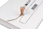 Book packaging - tear-off strip for the recipient - white