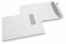 Window envelopes, white, 220 x 312 mm (EA4), window on left 40 x 110 mm, window position 20 mm from the left side and 50 mm from the top, 120 gram, closure with seal strip, weight each approx. 18 g. | PIT Packaging.ie | Bestbuyenvelopes