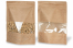 Stand up pouch with window - brown, 250 x 340 x 120 mm, 3000 ml | PIT Packaging.ie | Bestbuyenvelopes