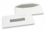 Window envelopes, white, 109 x 224 mm, centered window 25 x 110 mm, window position 53 mm from the left side and 40 mm from the bottom, gummed, 80 gram, weight each approx. 3 g. | PIT Packaging.ie | Bestbuyenvelopes