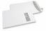 Window envelopes, white, 220 x 312 mm (EA4), window on right 40 x 110 mm, window position 20 mm from the right side and 50 mm from the top, 120 gram, closure with seal strip, weight each approx. 18 g. | PIT Packaging.ie | Bestbuyenvelopes