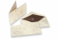 Marbled envelope (96 x 181 mm) and card (90 x 173 mm) - marbled brown, lined interior brown | PIT Packaging.ie | Bestbuyenvelopes