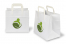 Paper carrier bags with folded handles - white with printed example | PIT Packaging.ie | Bestbuyenvelopes