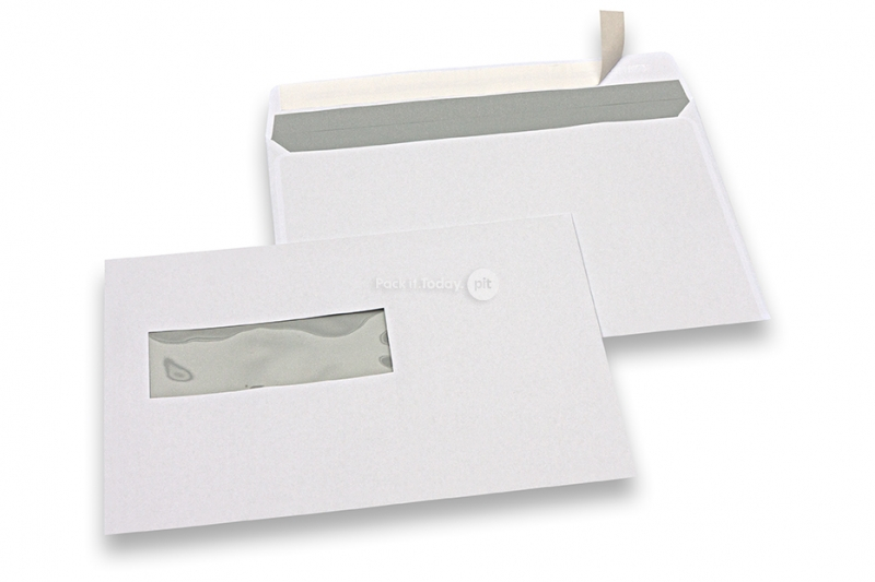 Laser printer envelopes, 162 x 229 mm (C5), window on left 40 x 110 mm, window position 20 mm from the left side and 72 mm from the bottom, weight each approx. 7 g. 