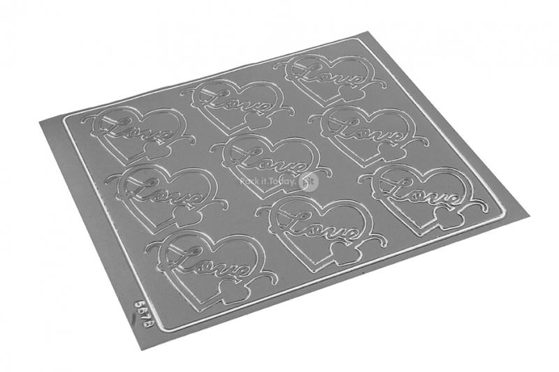 Love peel-off stickers - grey