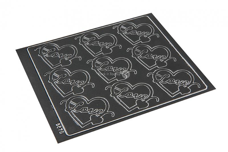 Love peel-off stickers - dark grey