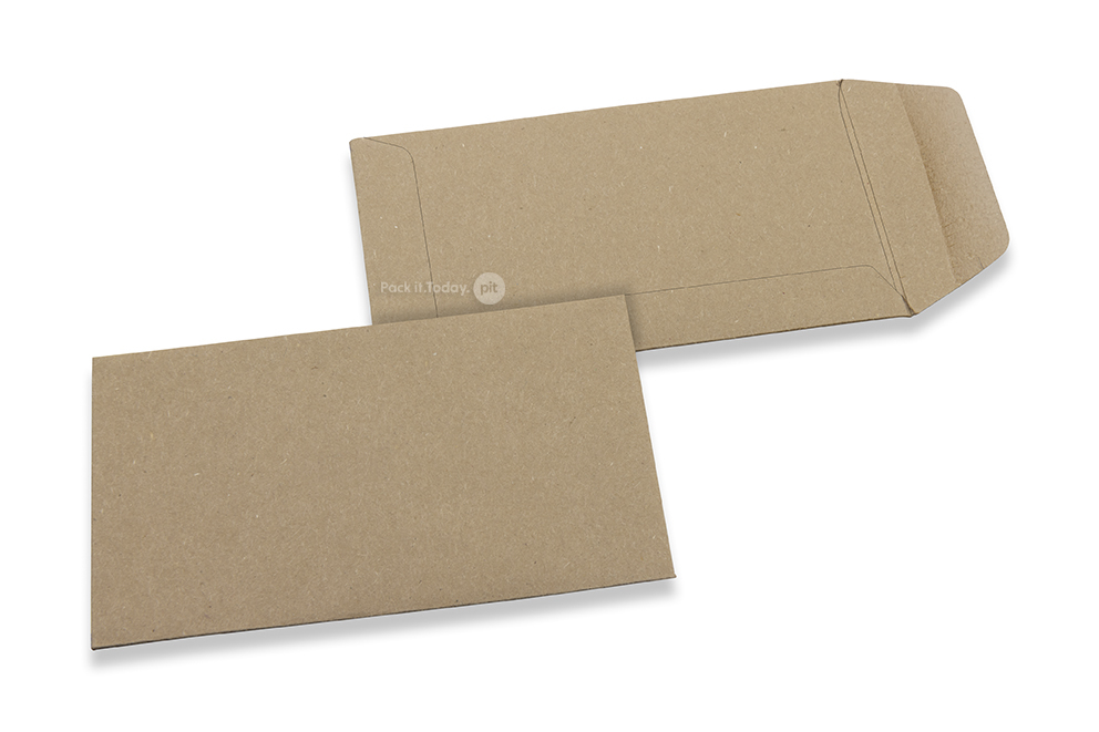 Coloured pocket envelopes - Brown kraft, 65 x 105 mm