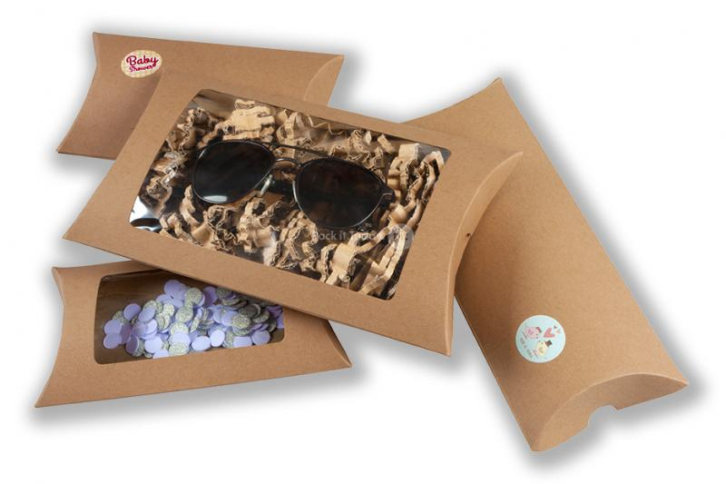Brown pillow boxes
