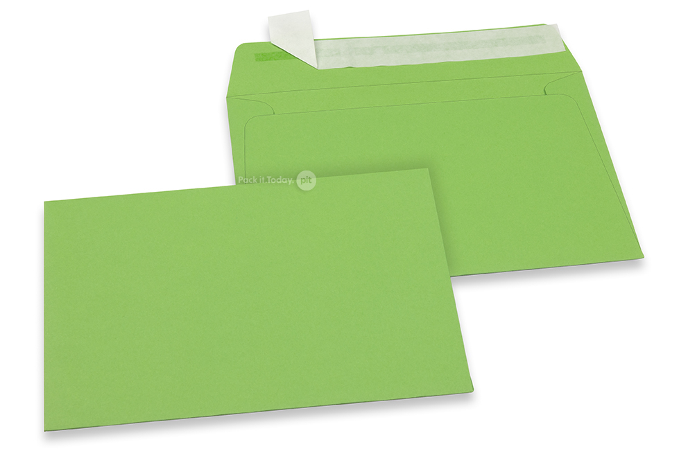 Apple green coloured paper envelopes - 114 x 162 mm