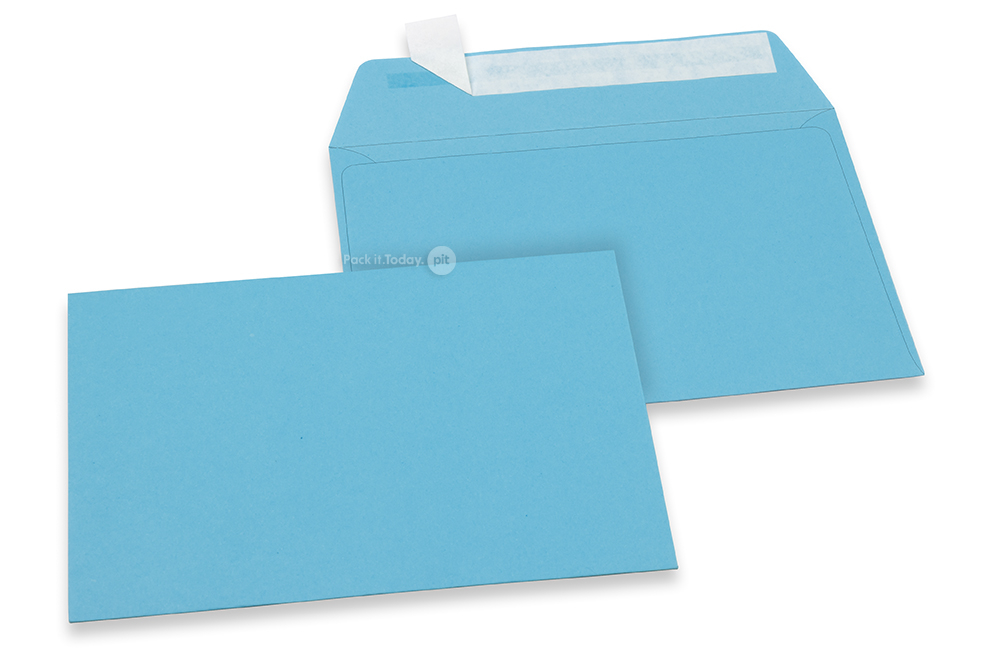 Sky blue coloured paper envelopes - 114 x 162 mm