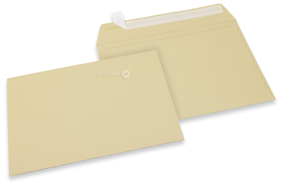 Camel coloured paper envelopes - 162 x 229 mm