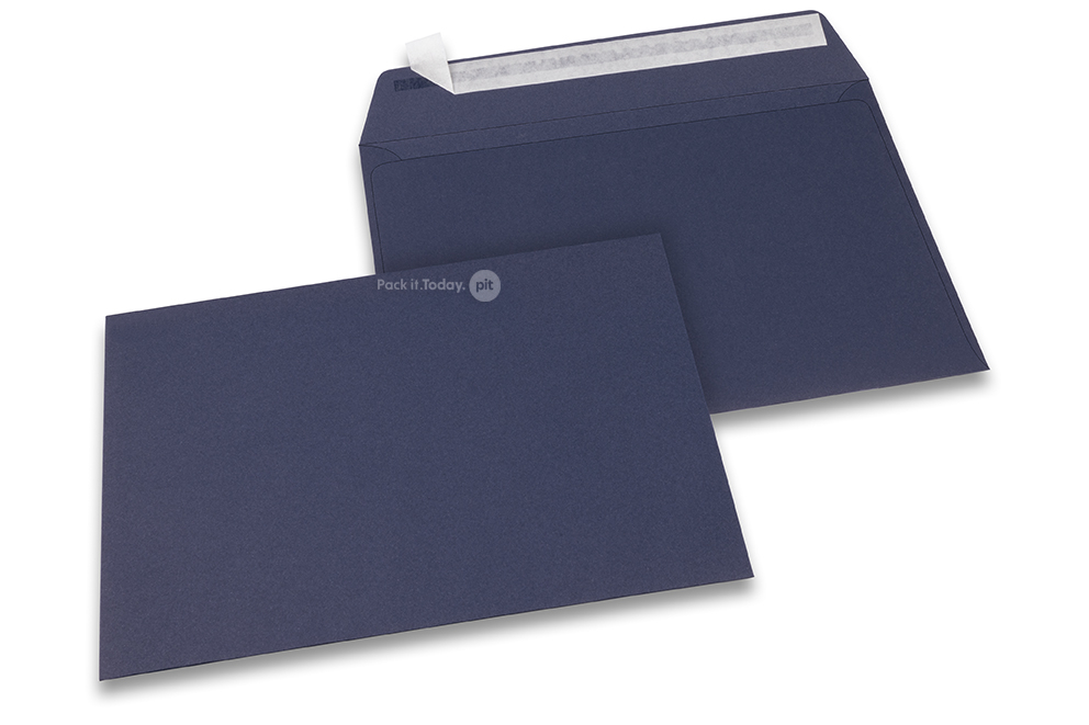 Dark blue coloured paper envelopes - 162 x 229 mm 
