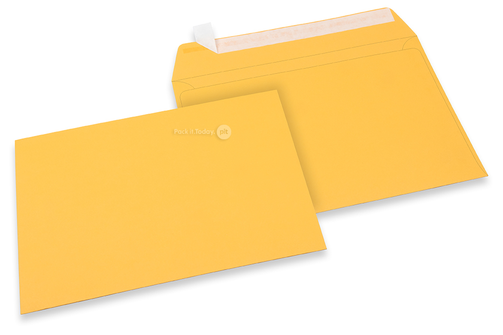 Gold-yellow coloured paper envelopes - 162 x 229 mm