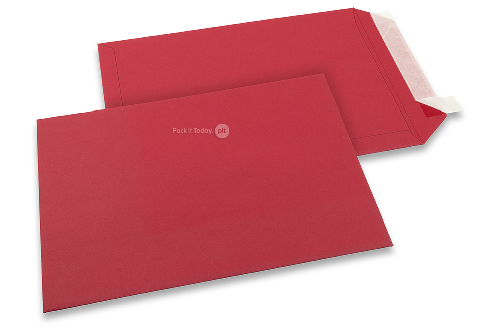Red coloured paper envelopes - 229 x 324 mm