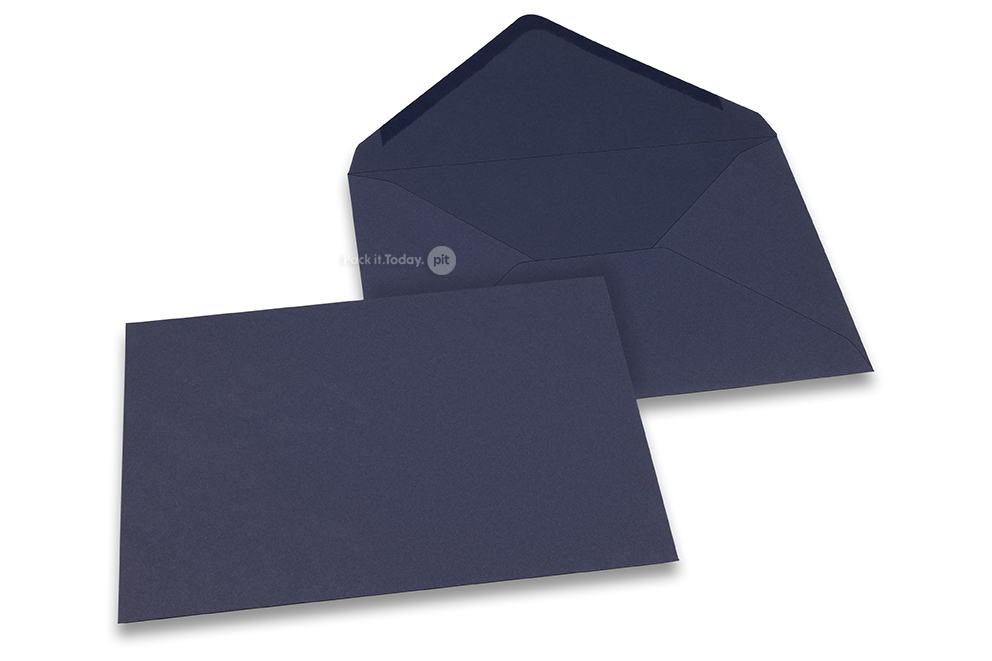 Coloured greeting card envelopes - dark blue, 162 x 229 mm