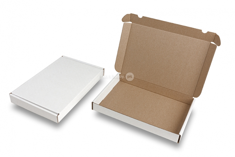 Folding shipping boxes - white