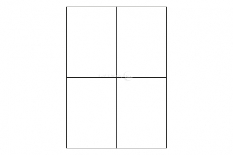 Labels for laser printers (white) - 4 items per sheet
