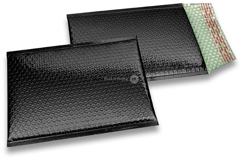 ECO metallic bubble envelopes - black 180 x 250 mm