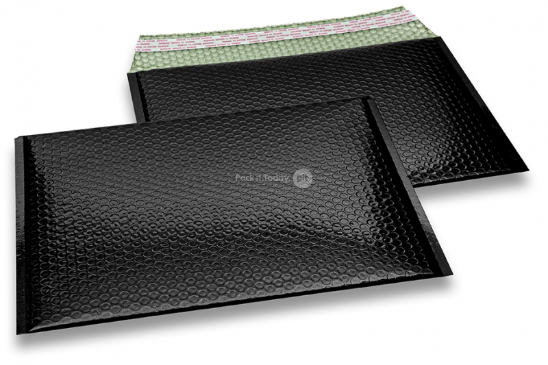 ECO metallic bubble envelopes - black 235 x 325 mm